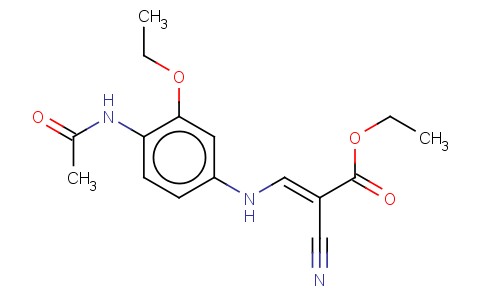 3-[[4-(ACETYLAMINO)-3-ETHOXYPHENYL]AMINO]-2-CYANO-2-PROPENOIC ACID ETHYL ESTER